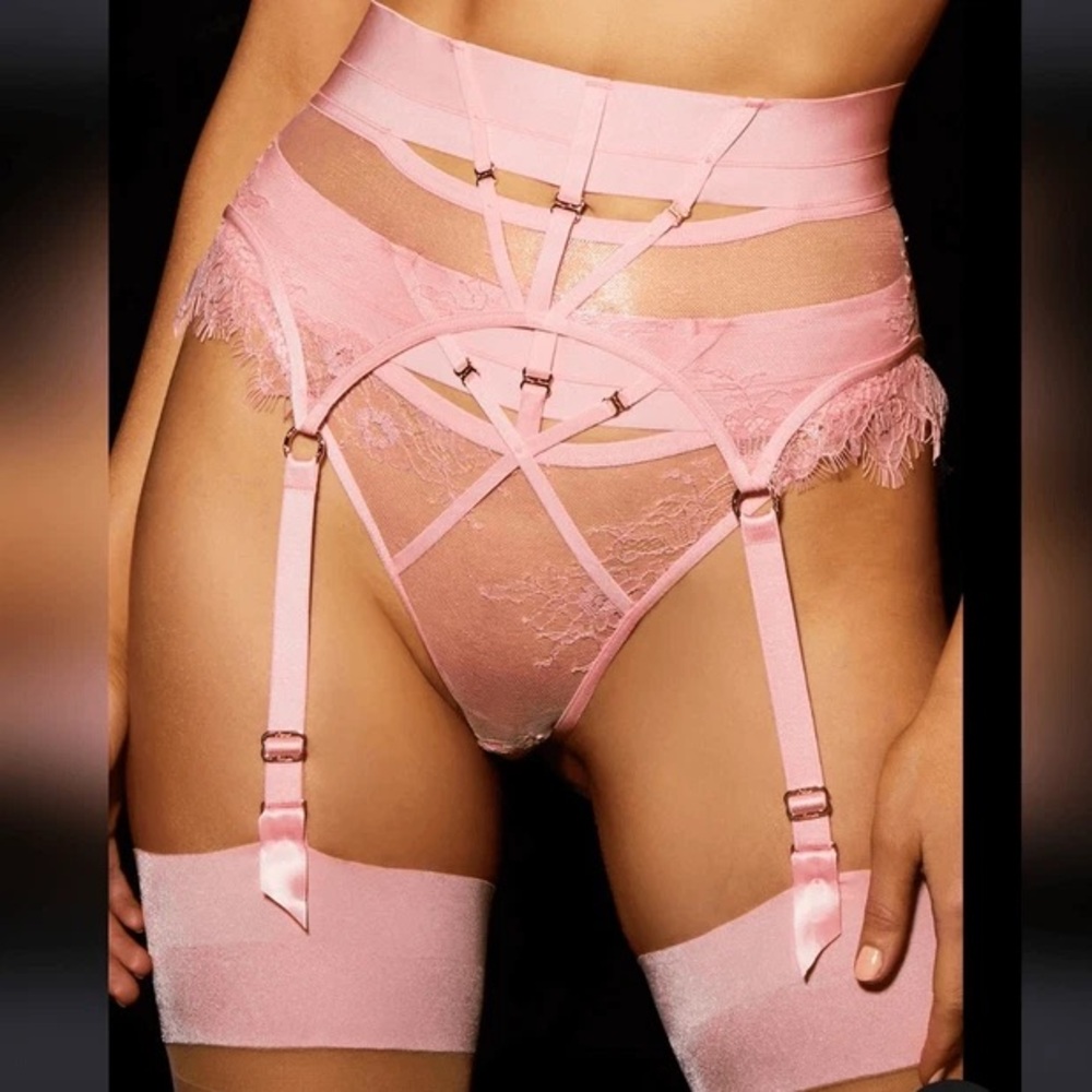 honey birdette | belinda candy pink garter NWT 🍬